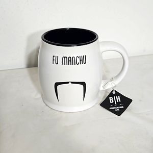 NWT blue harbor collection 16oz fu manchu mustache novelty ceramic coffee
